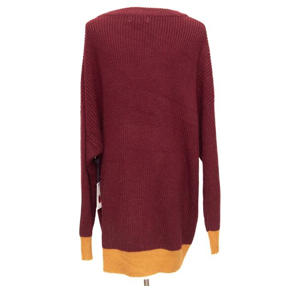 Skies Are Blue Curvy Plus Size Burgundy Came Wool Blend Sweater Size 2X - Picture 3 of 10